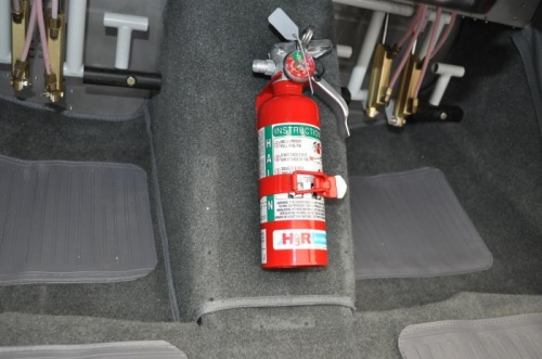 Fire extinguisher installed