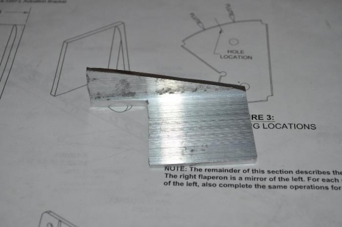 Aluminum angle cut for bracket