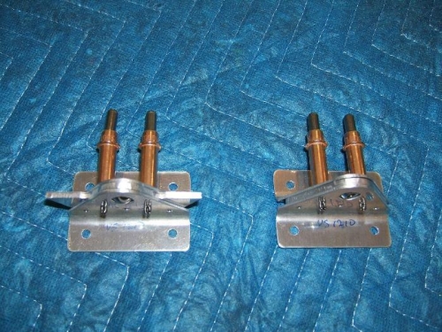 upper and lower hinge assemblies clecoed