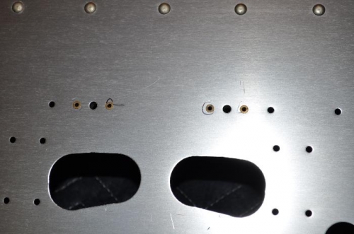 Pop rivets with flat heads