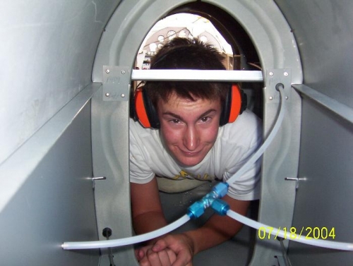 Ian was most helpful inside riveting