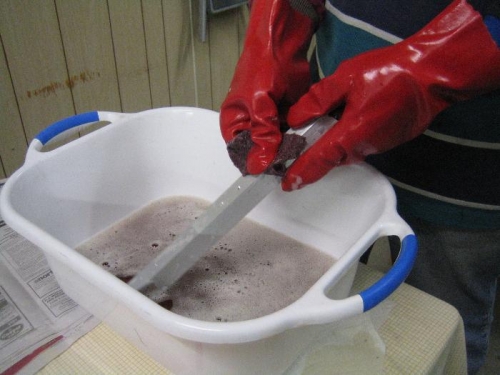 Alumiprep scrub with scotchbrite pad