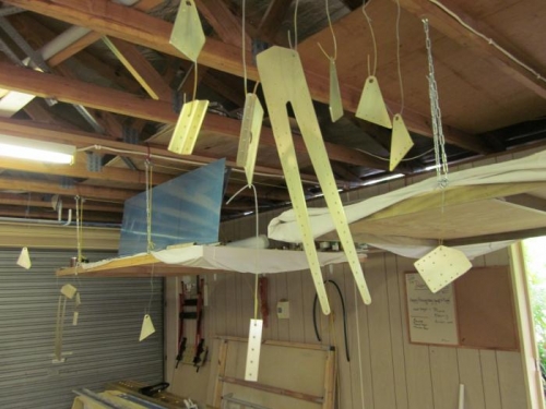 Alodined components drying.