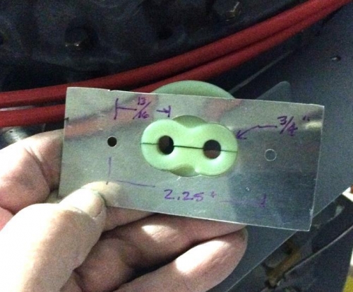Hole template for grommet