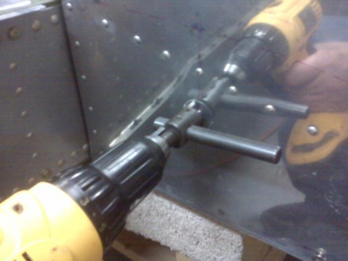 Hole cutting for grommet