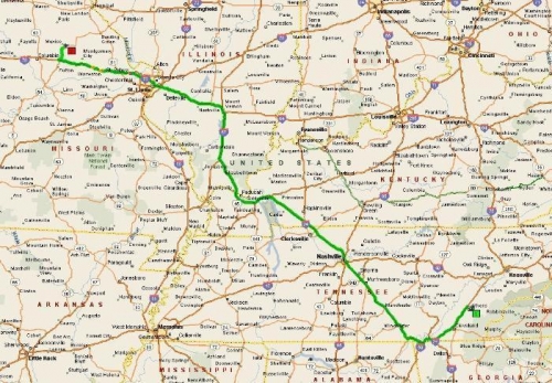 Athens,TN to Mexico,MO