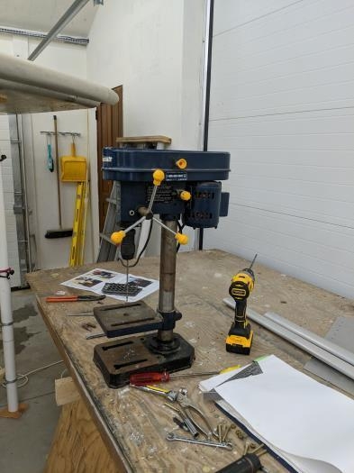 A drill press is a must for drilling streight