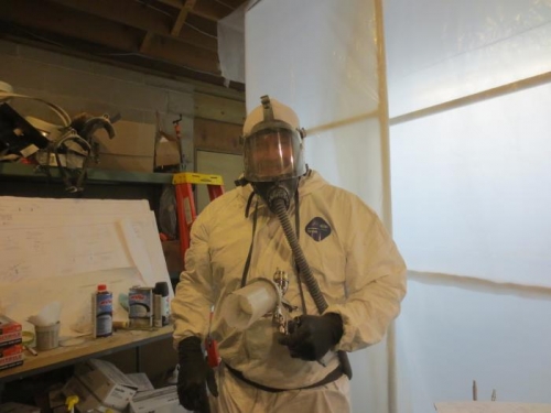 suited up for painting