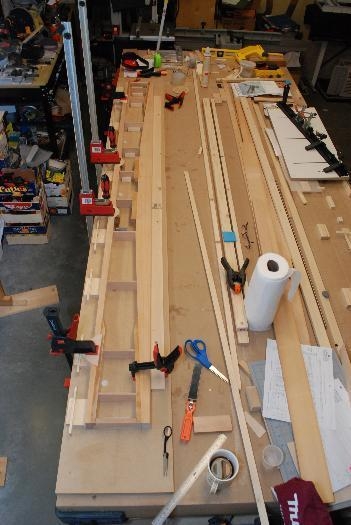 Dry fit of the second front center section spar flanges