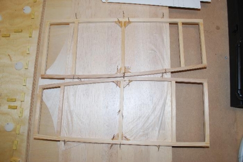 Spruce gussets where the stringer notches are cut