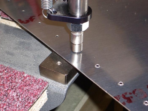 Close up of dimpling