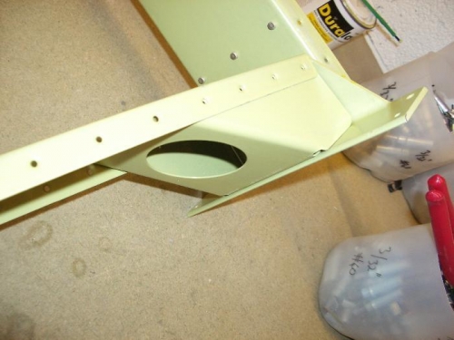 Reinforcing plate no longer visible - which means it's now on the CORRECT side of the spar.