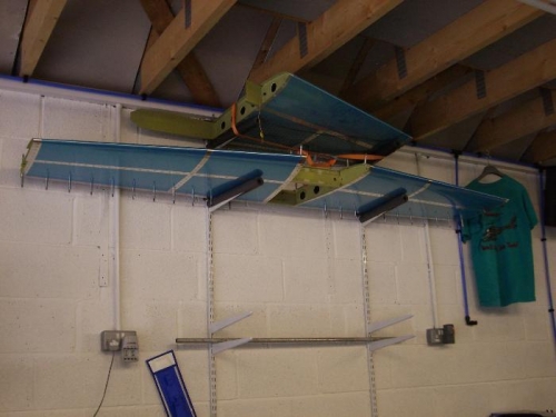 Out of the way, awaiting inspection