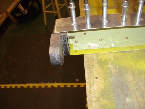 Counterbalance weight, with cut-out visible.