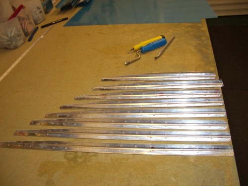 Deburred RH rudder stiffeners