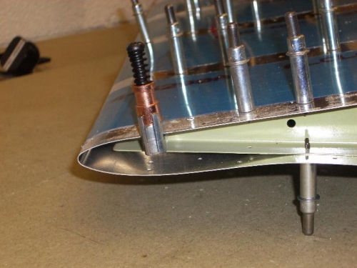 Skin clamped to rib before match-drilling