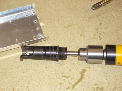 Countersunk holes in spar