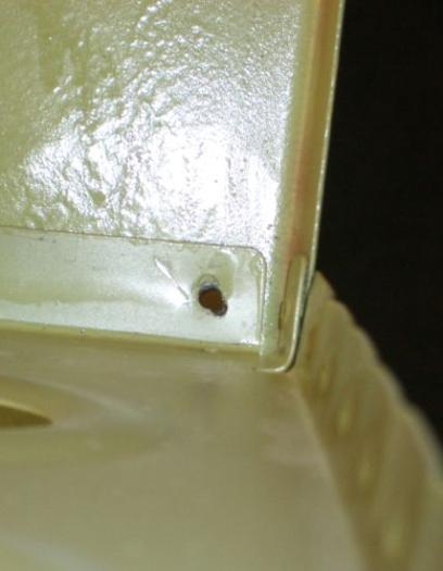 Drilled out rivet - error!