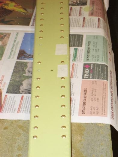 Rivetted rear spar - tape covers holes to be rivetted later