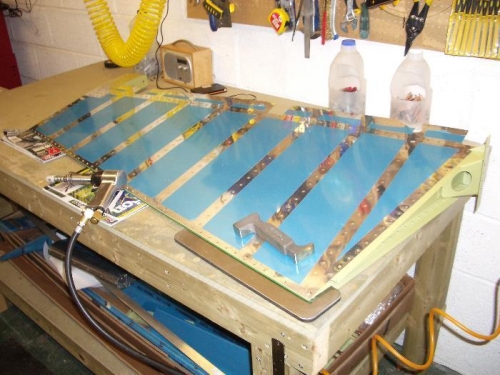 Back rivet the TE - carefully...