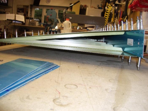 Rudder stiffeners in situ