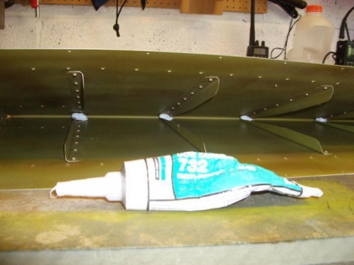 RTV at trailing edge of elevator stiffeners