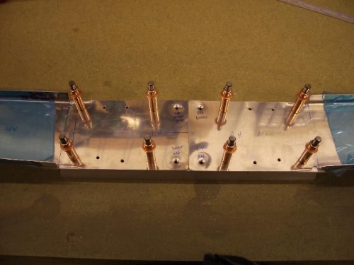 Sub-assembly, showing spar dimples in centre