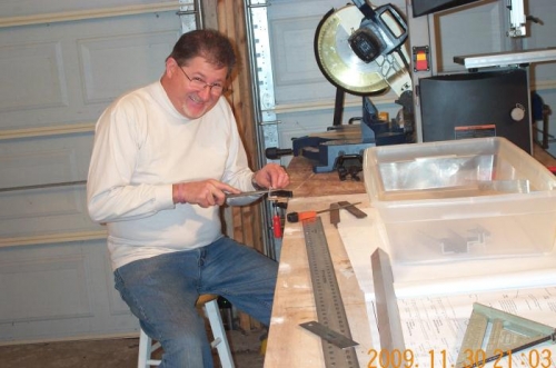 Dear FAA, Me fabricating a part