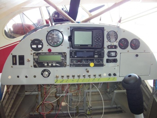 instrument panel in plane