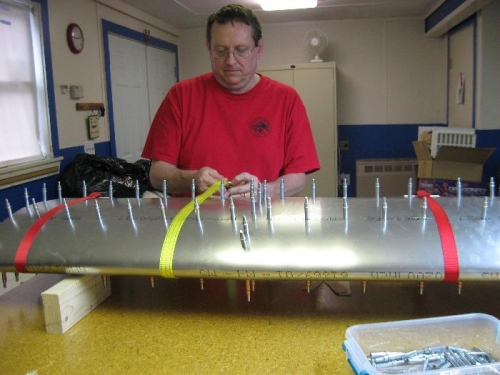 Tightening the straps