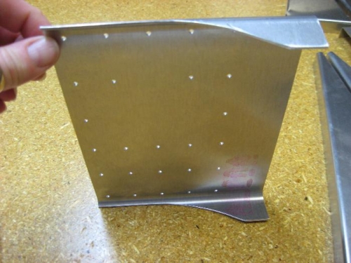 Bracket cut back and ready to assemble