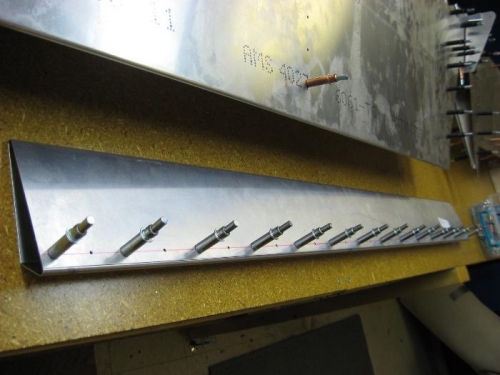 Skin drilled and clecoed