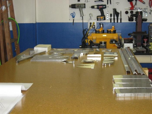 Looking down the bench