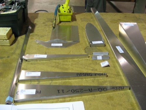 Layout of rudder internal parts