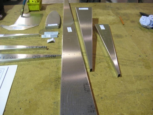 Layout of rudder internal parts