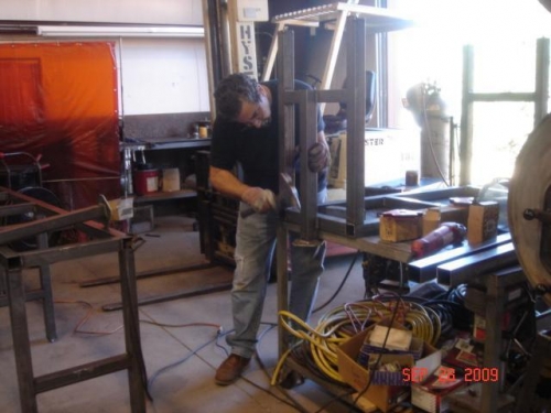 Welding the wing jig