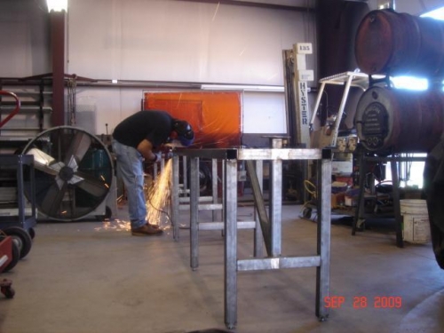 Grinding welds smooth