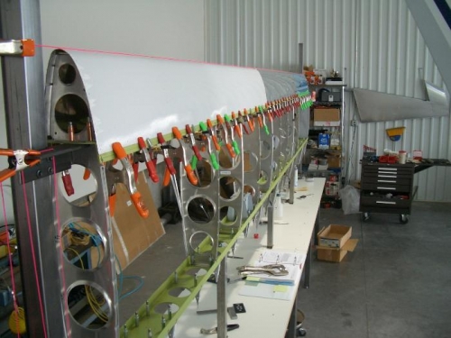 Start drilling nose skins