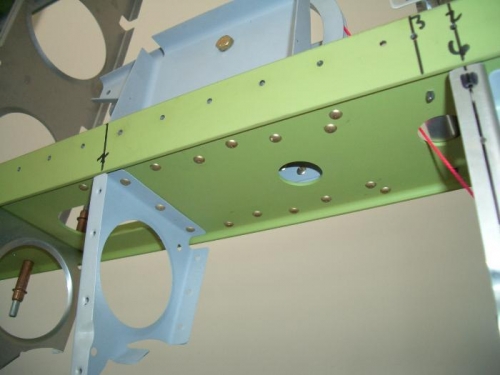 Rivet cove rib prior to bellcrank assy.