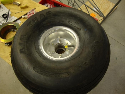 Tires mounted on wheels