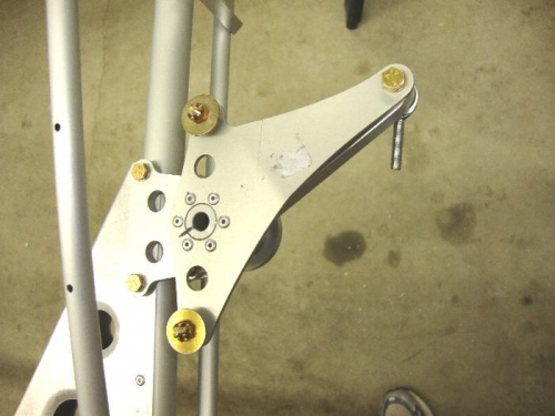 Bellcranks installed.