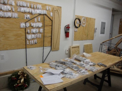 Doing inventory, sorting parts