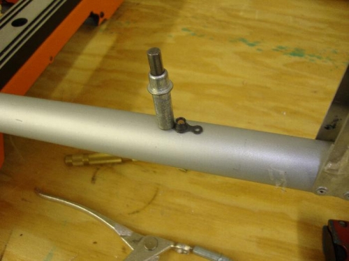 installing nut plate in flap