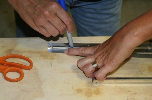 Drawing the cut lines for stiffeners