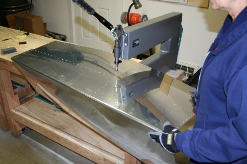 Dimpling the Horizontal Stab Skin