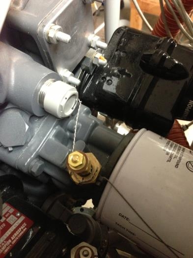 Tach cap and oil temp sensor