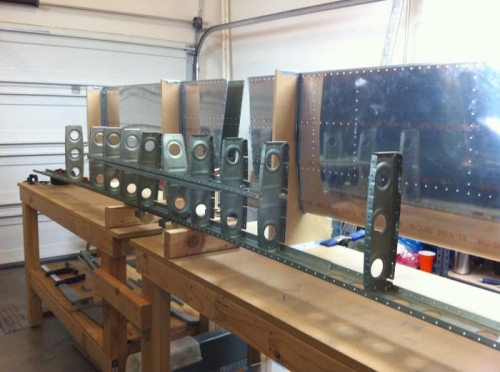 The HS skeleton being riveted