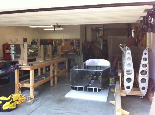 The garage after unloading