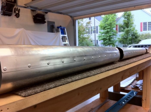 The rolled edges of the rudder