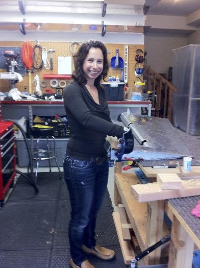 The wife enters the shop!